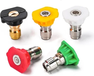 Hochdruckreiniger Spitzen 5er Set Düse 2,5GPM Mehrfarbig 1/4 Zoll Quick Connect 40 - Bild 1 von 6