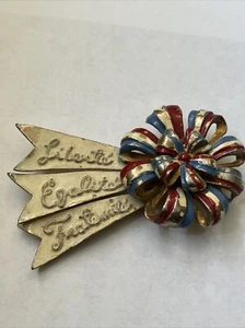 Rare Vintage WWII French Patriotic Cockade Fur Clip by Silson - Picture 1 of 5