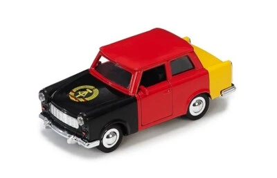 Trabi Trabant Germany Flagge Farben,Modellauto DDR Metall 12 cm,NEW !! - Bild 1 von 2