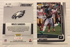 Miles Sanders #220 Eagles 1 of 368 made 2022 Panini Instant NFC Champions - Picture 1 of 1