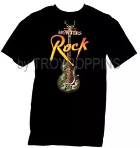 1-CAZADORES ROCK CIERVOS ROPA EQUIPO CAMUFLAJE GUITARRA PARA HOMBRE CAMISETA GRÁFICA IMPRESA - Imagen 1 de 5