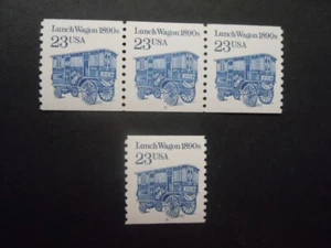 #2464a 23c Lunch Wagon PNC3 & Single Plate #5 MNH OG VF CV $8 - Picture 1 of 1