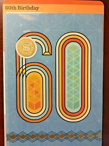 BIRTHDAY Card Age 60, Happy 60th, Classic Studio Collection from Hallmark - Picture 1 of 3