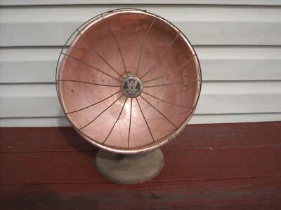 Antique 1925 Westinghouse Cozy Glow Copper Electric Heater WORKS MISSING CORD - Image 1 of 4