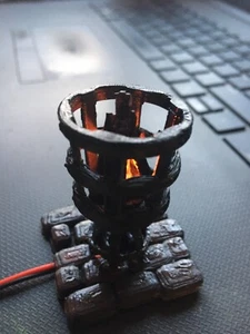 16mm scale model  - Brazier with Flame Effect  LED - Picture 1 of 2