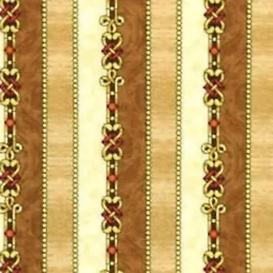 The Ten Commandments Stripe Tan 100% Cotton Fabric by The Yard - Picture 1 of 1