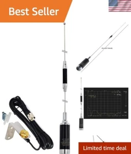 Anteny amatorskie dwuzakresowe NMO 37,9 cala Antena VHF 136-174/UHF 400-470MHz z... - Zdjęcie 1 z 9