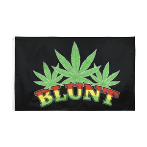 STUMPFES MARIHUANA BLATT 3X5' FLAGGE NEU 3'X5' MARIHUANA WEED SMOKE JOINT - Bild 1 von 1