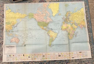 Mapa del mundo Geographia en proyección de Mercator 54"" x 39"" súper mapa - Imagen 1 de 4