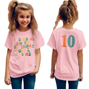 Girls Birthday Shirt Hi Its Me Im The Birthday Girl Tshirt Girls Bday Party T... - Picture 1 of 7