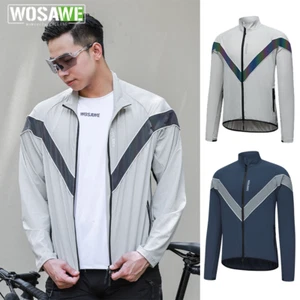 WOSAWE Unisex Reflektierende Radfahrer Windjacke Wasserabweisende Jacke S-3XL - Bild 1 von 15