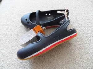 CROCS retro mary jane girls c6  navy red  Kinderschuhe neu - Bild 1 von 1