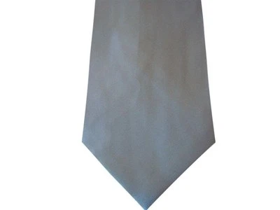 Corbata de cuello de polietileno para hombre Marquis plateada maciza ancha 4" x 58" Foto 1 de 2