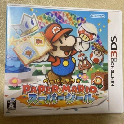 Paper Mario Sticker Star super seal Nintendo 3DS Action CTR-P-AG5J w/Case JP 85 - Image 1 of 4