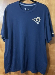 Rams T Shirt Mens XXL Black Nike Dri Fit NFL Equipment Training - Picture 1 of 7