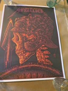 Todd Slater Metallica Spokane Vip Ticket Holders Only Hand-printed silkscreen - Picture 1 of 4