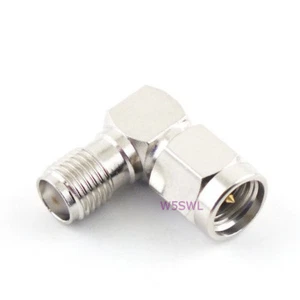 SMA Stecker auf SMA Buchse Koaxial Adapter Stecker 90 Grad - USA Ham Radio Verkäufer - Bild 1 von 1