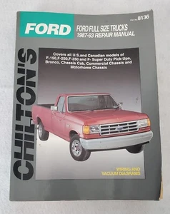 Chilton’s Ford Full Size Trucks 1987-93 Repair Manual #8136 - Picture 1 of 6