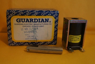 Guardian Model 11HD-I-120A Part A420-065757-00 - 120V AC D-Frame Pull Solenoid - Image 1 of 2