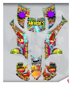 Kits gráficos ATV calcomanías pegatinas plantas zombis 4 Honda TRX 450R 2005-2008 - Imagen 1 de 1