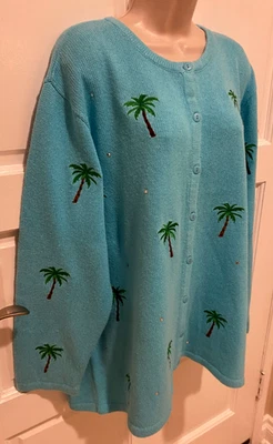 Women's new Multicolor THE QUACKER FACTORY Sweatrer Cardigan, Size 2X. - Image 1 of 4