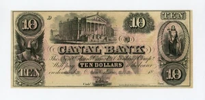 1800's $10 The Canal Bank - New Orleans, LOUISIANA Note Ch.AU - Picture 1 of 2