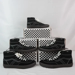 VANS Skate Crockett High Top Shoes in Black/Chocolate Men's Size 6.5-13 Lot of 5 - Picture 1 of 13