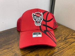 NEU NC State NCSU Wolfpack Basketball eng anliegende Adidas Mütze Kappe Stretch Mesh L/XL - Bild 1 von 7