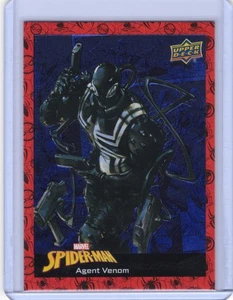 2024 Upper Deck Marvel Spider-Man Blue Foil #35 Agent Venom - Picture 1 of 2