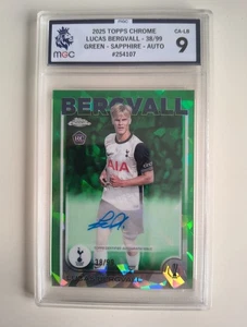 2025 Topps Chrome Green Sapphire Lucas Bergvill RC Autograph /99 - Bild 1 von 2