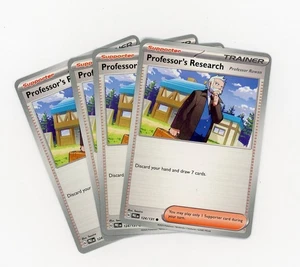4x Professor's Research - Rowan 124/131 x4 - Prismatic Evolutions Playset NM - Picture 1 of 3