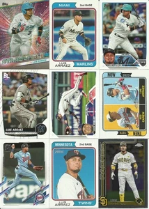 9 verschiedene LUIS ARRAEZ Karten Lot mit Prämien Miami Marlins Twins Padres - Bild 1 von 1