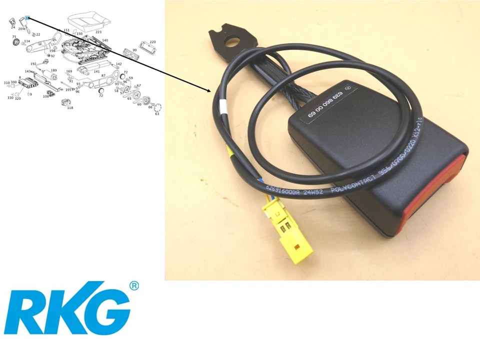 Mercedes-Benz Vito/Viano 639 Gurtschloss - Links/Rechts (A63986000699051)