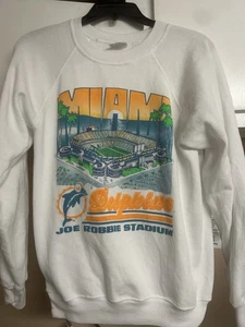 Vintage 80s Miami Dolphins Joe Robbie Stadium crewneck 1987 Hanes size Medium - Picture 1 of 7