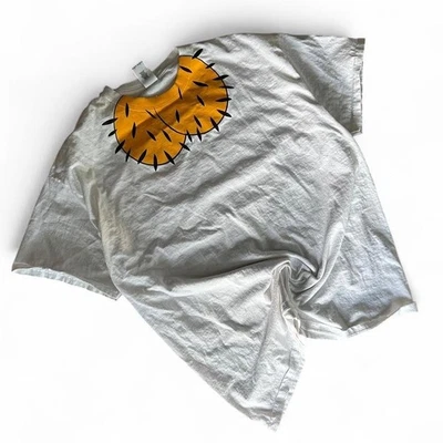 Funny balls t shirt white with orange accents #Garfield Size XL - Image 1 of 3