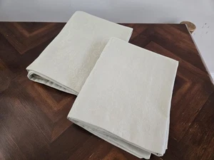 2 Linen Casa by SFERRA Tan Beige Egyptian Cotton Damask King Shams - Picture 1 of 11