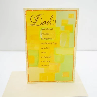 Tarjeta de felicitación del día del padre Papá desde la distancia Saludos americanos con sobre NOS Foto 1 de 4