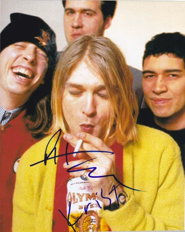 KRIST NOVOSELIC PAT SMEAR SIGNED 8X10 PHOTO AUTOGRAPH NIRVANA FOO FIGHTERS COA Cover