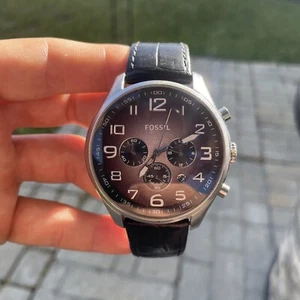Fossil Men’s Dark Brown Leather Band Analog Watch FS 4762 with Can - Picture 1 of 3