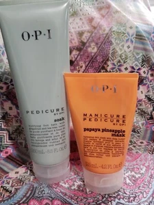 OPI--Pedicure Soak 8.5 oz. and Manicure Pedicure Mask 4.2 ooz NWOB 2 IN LOT - Picture 1 of 2