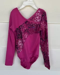 Girl’s XS 4/5 Pink Danskin Now Long Sleeve Gymnastics Leotard - Picture 1 of 2