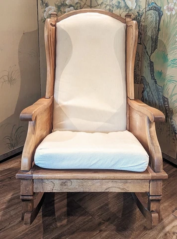 Antique Arts & Crafts Rocker Rocking Chair Craftman Prarie Mission Hand Crafted Cover