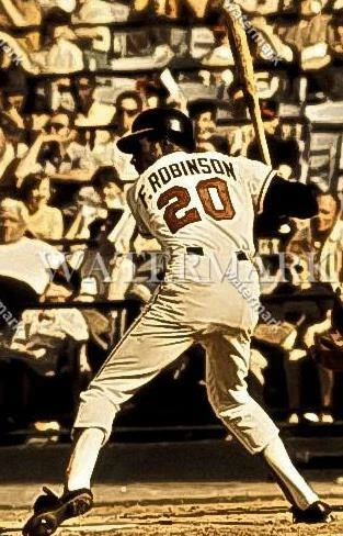 BN258 Frank Robinson Orioles Batting 8x10 11x14 16x20 Oil Painting Photo - Image 1 of 1