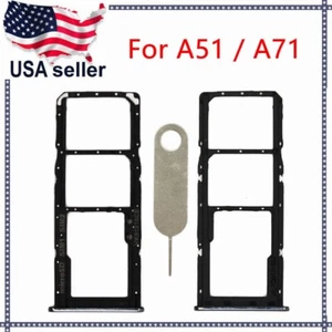 OEM Black Dual Sim Card Tray Slot For Samsung Galaxy A51 A515 / A71 A715 - Photo 1 sur 3