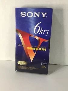 BRAND NEW SONY 6 HOURS BLANK VHS - Picture 1 of 3