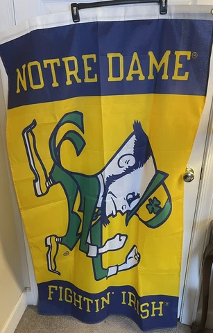 Notre Dame Double Sided 5’x3’ Flag  EUC Cover