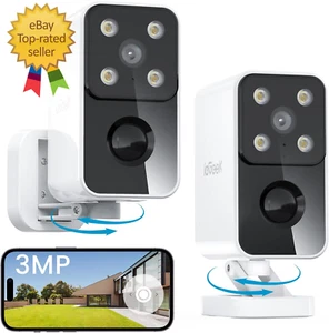 Security Cameras Wireless Outdoor Pan Rotating 180° Home Outdoor Security Camera - Picture 1 of 12