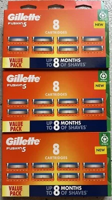 Genuine Gillette Fusion 5 (2x12) (8x3) Mix24x pack Razor Blades Cartridges - image 1 of 2