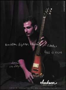 Life of Agony banda Joey Z 1997 Jackson JJP guitarra anuncio 8 x 11 anuncio impreso - Imagen 1 de 3