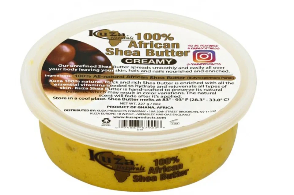 Kuza, manteca de karité africana pura 100 % pura africana [AMARILLA CREMOSA], 8 oz (1 pieza) Foto 1 de 1